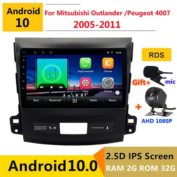 Android 10 DVD Auto Multimedia GPS Pentru Mitsubishi Outlander 2 2004 2005 2006 2010 2011 audio auto stereo radio-navigație