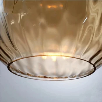 Pandantiv de sticlă Lumină 3 Culori pentru Camera de zi Lumini de Bucătărie Agățat Lămpi de iluminat Decor Acasă Lampara