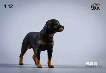 Pe-vânzare 2021Q2 1/12 JXK042 Rottweiler Câine Model Model Animal Platforma de Livrare de Colectare de Jucării Cadou Deluxe Edition