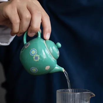 Sanwei Produse De Ceai Turcoaz Celadon Ceainic Ceramic Kung Fu Ceainic Nevoie Urgentă De Oală Oală Mică Se Ocupe De Oală De Ceai Ceainic Oală De Lut